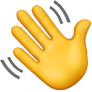 Icon waving hand