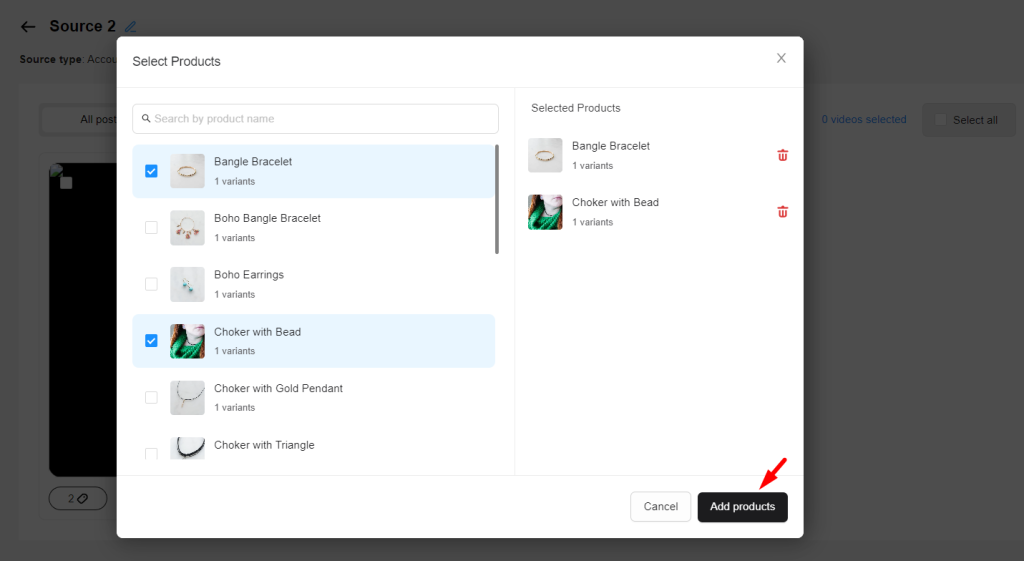 NestWidget - create product widget - tag product