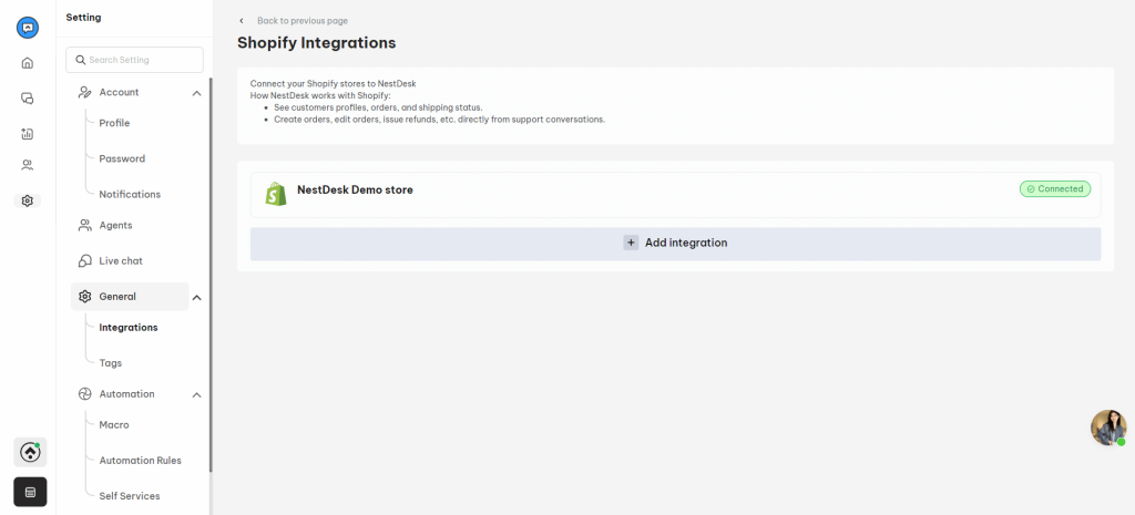 disable data synchronization from Shopify to NestDesk