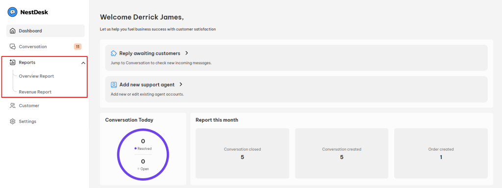 NestDesk - reports