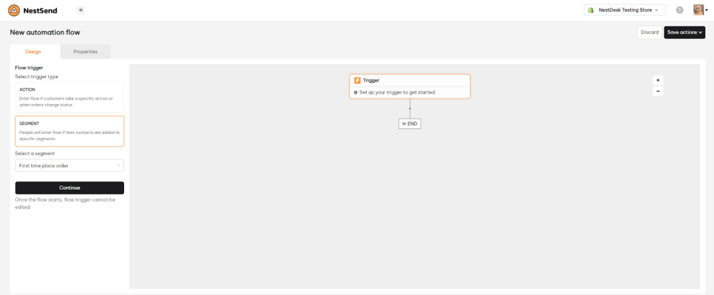 NestSend automation flow