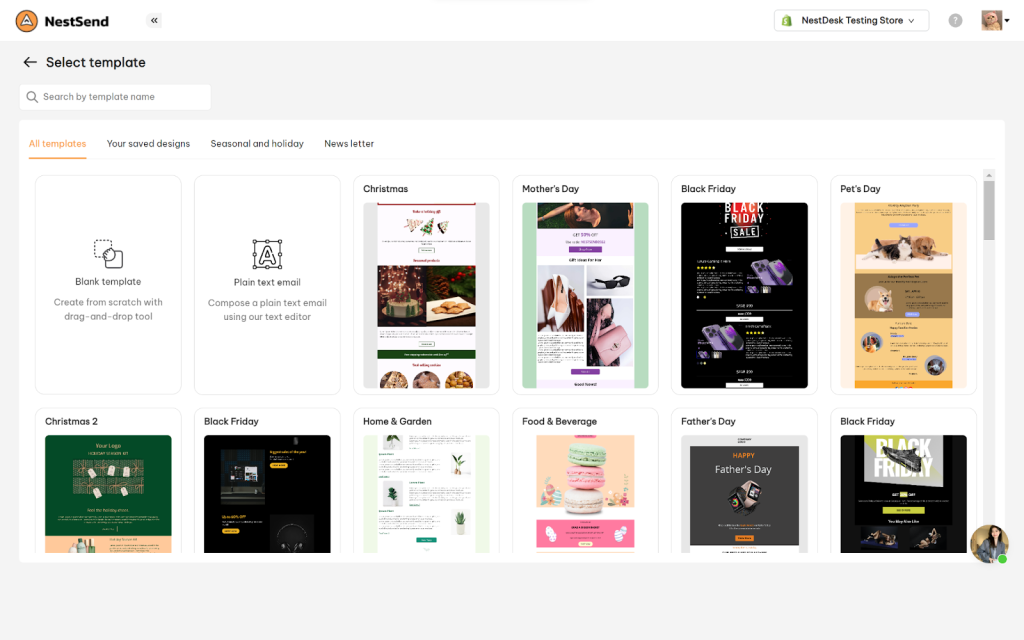 NestSend email template