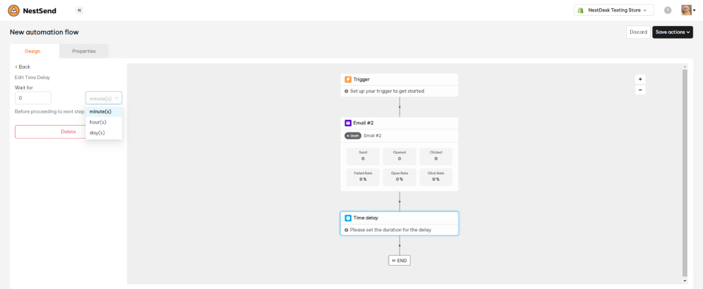 NestSend time delay