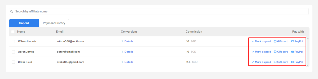 NestAffiliate payout - Update payment status 