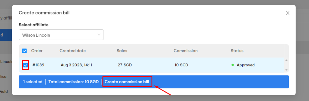 Create Commission