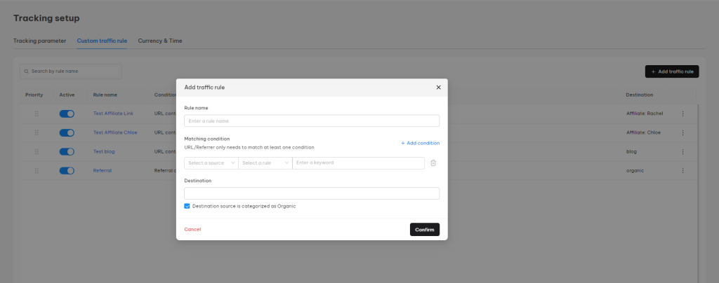 NestAds Custom Traffic Rules