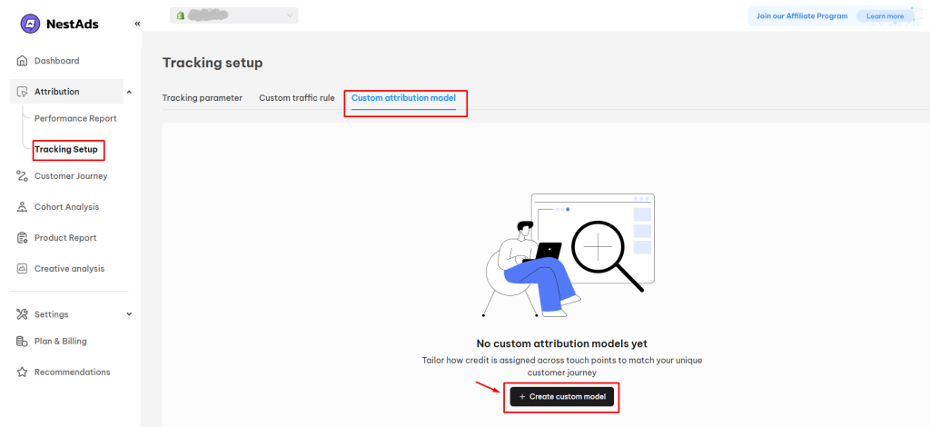 Custom attribution model
