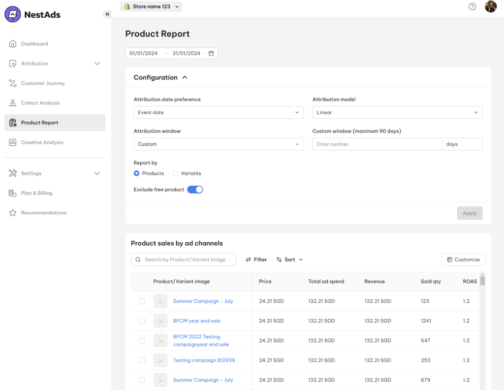 Product Report