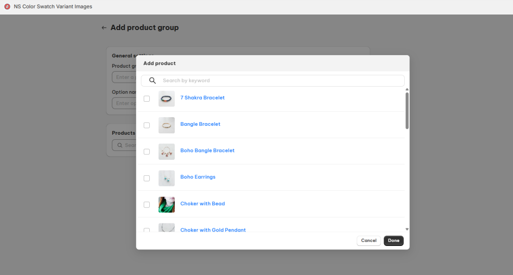 add products to group