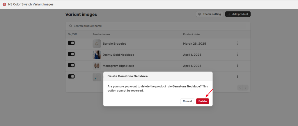 delete variant image 1