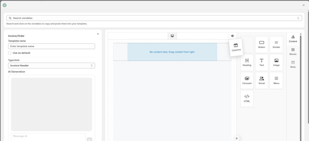 Customize pdf template