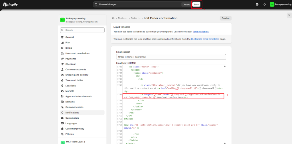 Paste code