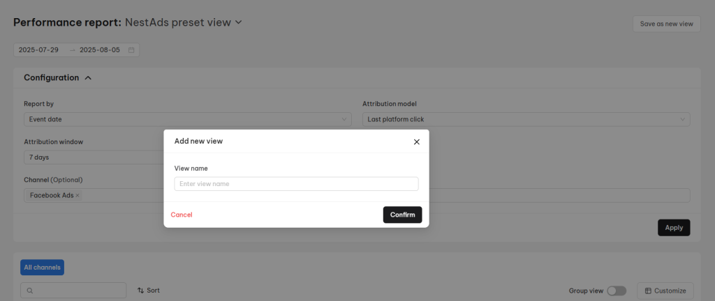 Add a new view