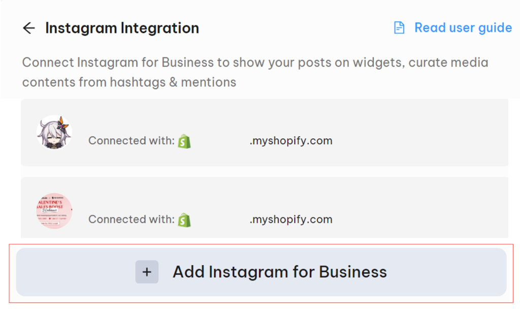 Add instagram for business