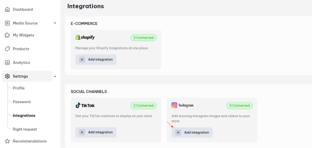 Add Shopify integration