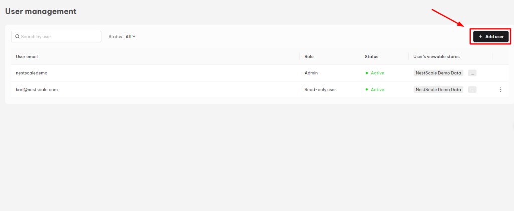 Add users in NestAds