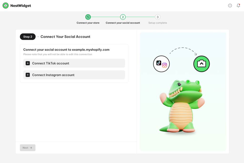 Connect social account