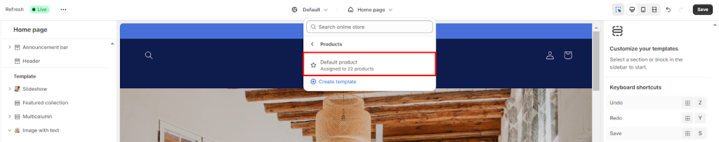Default product section 2