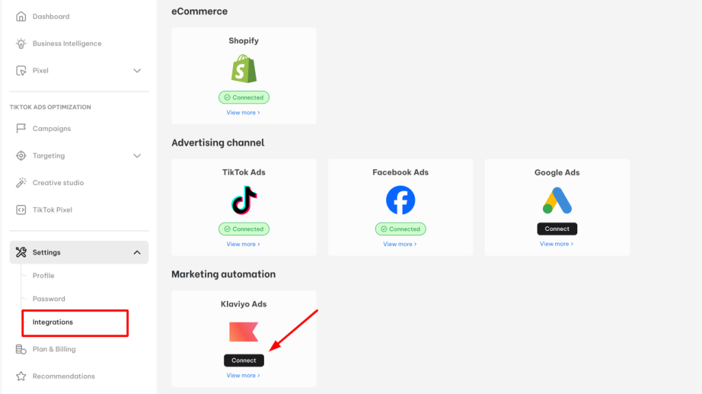 Klaviyo Integration in NestAds