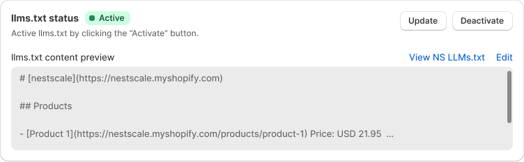 view active llms.txt 